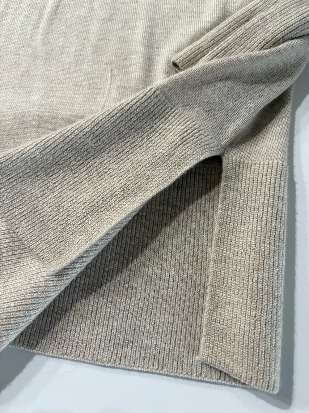 Loft Women's Turtleneck Tunic Sweater - Beige, size medium - Picture 2 of 9